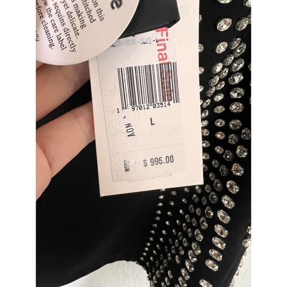 Retrofete Aubin Dress in Black & Silver Large - Picture 12 of 12